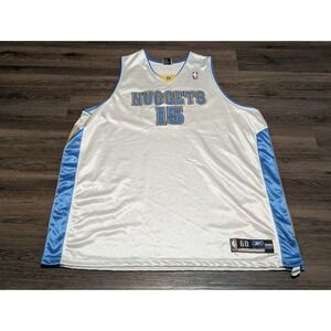 Reebok Denver Nuggets Carmelo Anthony 15 NBA Jersey White Blue Mens Size 60